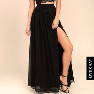 Lulu's Black Maxi Skirt